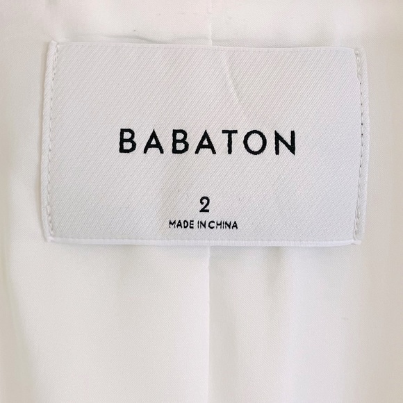 EUC! Aritzia BABATON Keith Blazer Open Front Power Jacket in White Size 2 - Picture 10 of 13